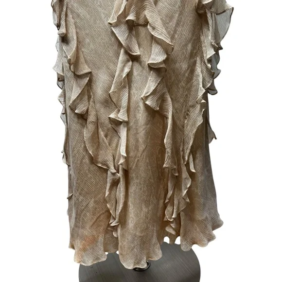 Lauren Ralph Lauren Silk Paisley Ruffled Maxi Skirt M - Picture 4 of 11